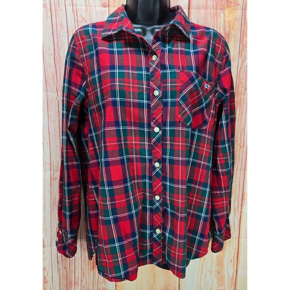 Vineyard Vines Womens Red Plaid Long Sleeve Shirt 10 - Picture 1 of 7